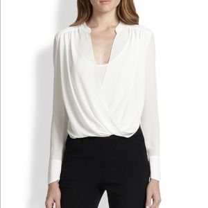 Bcbg Maxazria Jaklyn draped front blouse